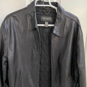 Men's Vintage 1999 Banana Republic Black Leather Jacket